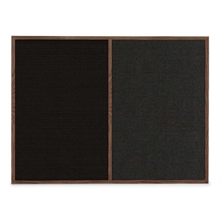 United Visual Products Slim Style Indoor Enclosed Radius Corkbo, UVRDS48SB-BLACK-CINNABA UVRDS48SB-BLACK-CINNABA